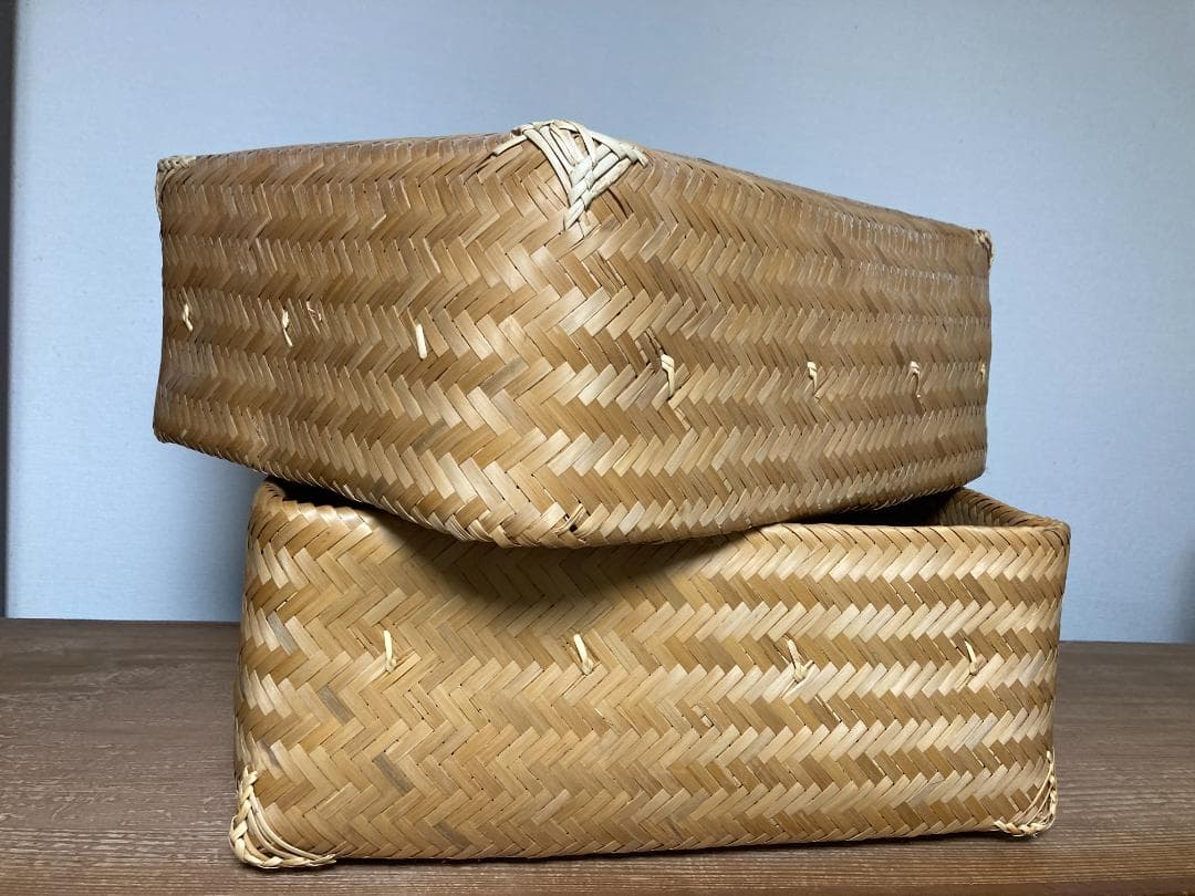 ババグーリ☆竹篭　行李☆大きいサイズ　ヨーガンレール　アンティーク美品