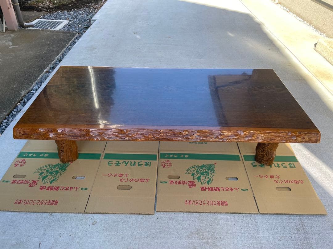 タガヤサン／鉄刀木 座卓 約150×75×30cm ローテーブル 机