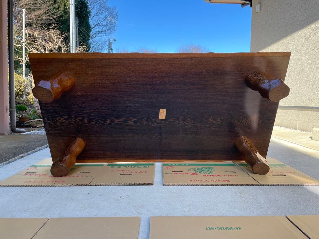 タガヤサン／鉄刀木 座卓 約150×75×30cm ローテーブル 机