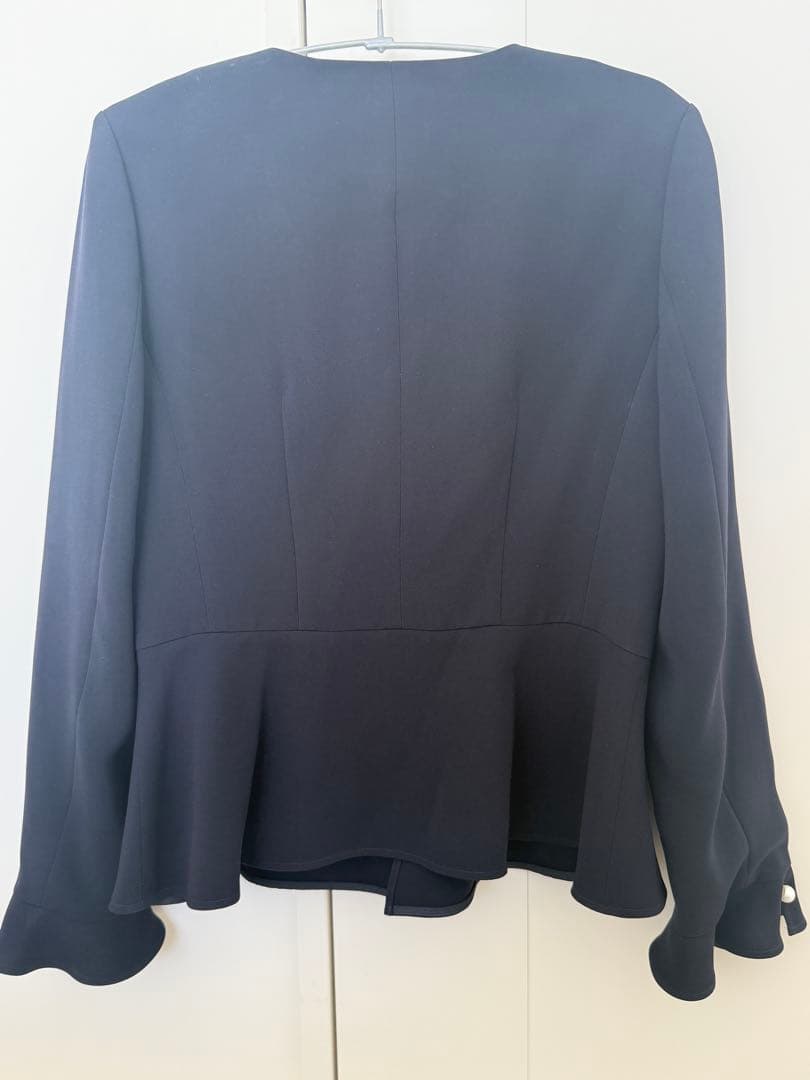 【美品】MW Tokyo ノーカラージャケット ネイビー