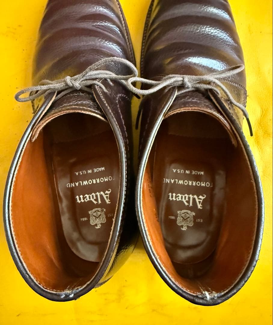 オールデン チャッカブーツ 型押しコードバン 定価18万円