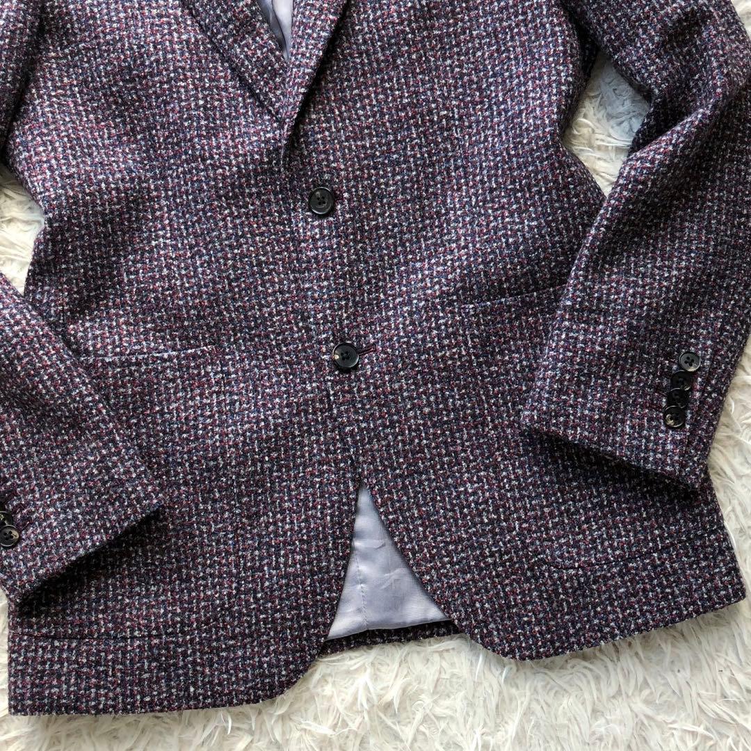 【極美品カノニコ ツイード三者混】ユニバーサルランゲージ　テーラードジャケット