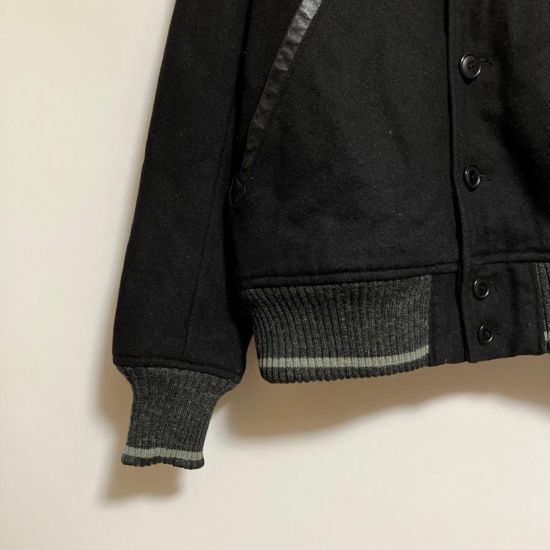 【ショット】スタジャン　ジャケット　ブルゾン　ヴィンテージ　ブラック　S