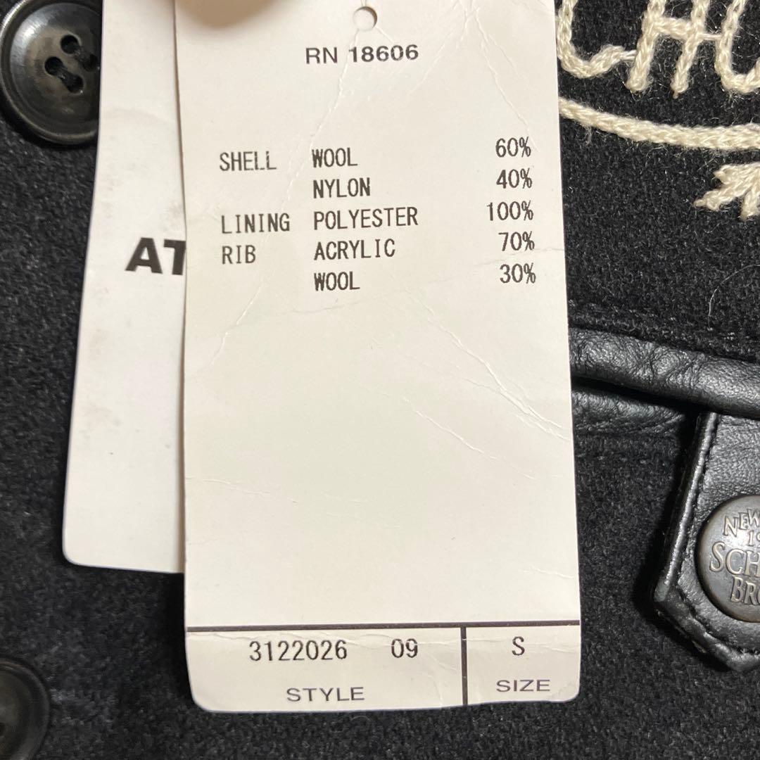 【ショット】スタジャン　ジャケット　ブルゾン　ヴィンテージ　ブラック　S