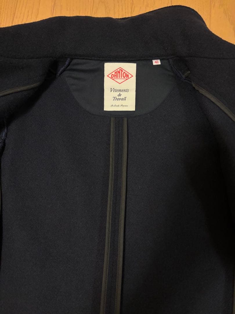 DANTON ダントン ウールモッサ シングルジャケット ネイビー紺色 42