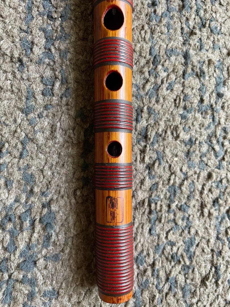 篠笛　蘭情管　唄用（ドレミ）朱総藤巻 七本調子