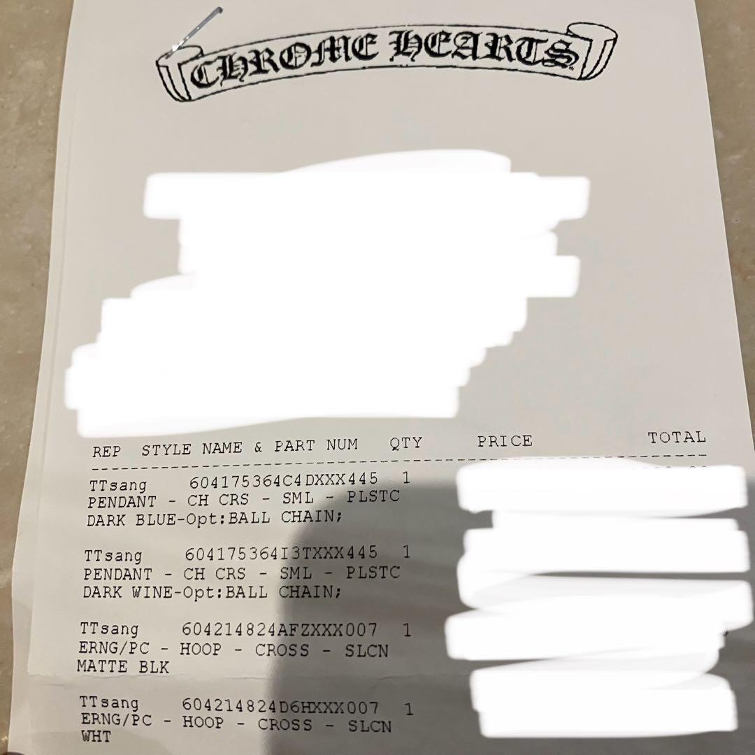 新品未使用 CHROME HEARTS シリコン　フープ　ピアス　直営店購入 黒