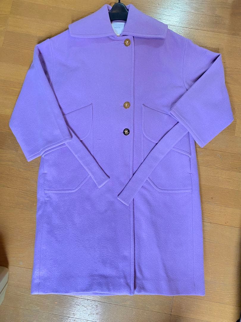 PATOU ラベンダー ロングコート　PATOU ウールコート