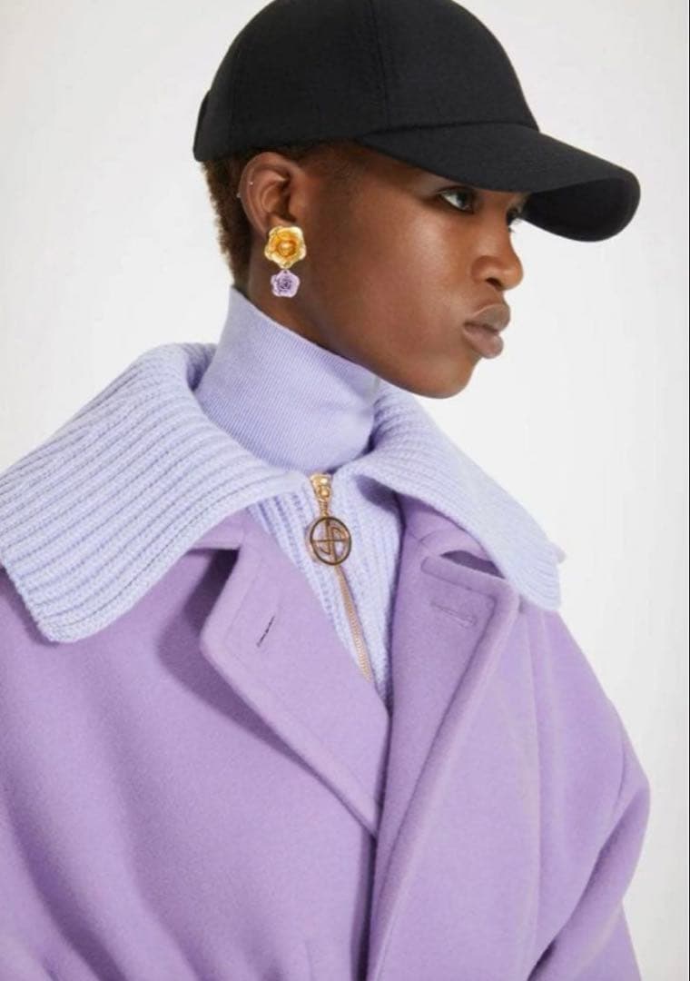 PATOU ラベンダー ロングコート　PATOU ウールコート