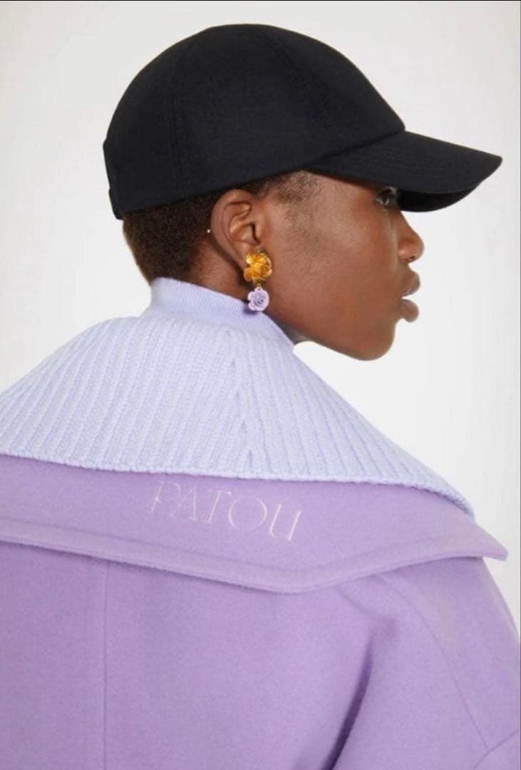 PATOU ラベンダー ロングコート　PATOU ウールコート