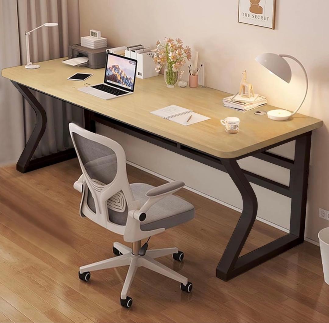 パソコンデスク 作業机 PC 机 オフィスデスク （木目調，80*50cm）