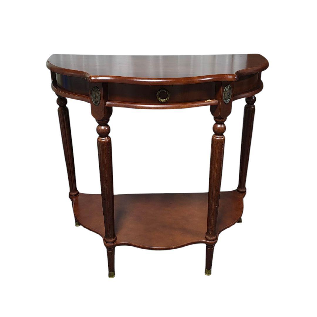 英国アンティーク コンソールテーブル/飾り台/花台/電話台 引き出し付き