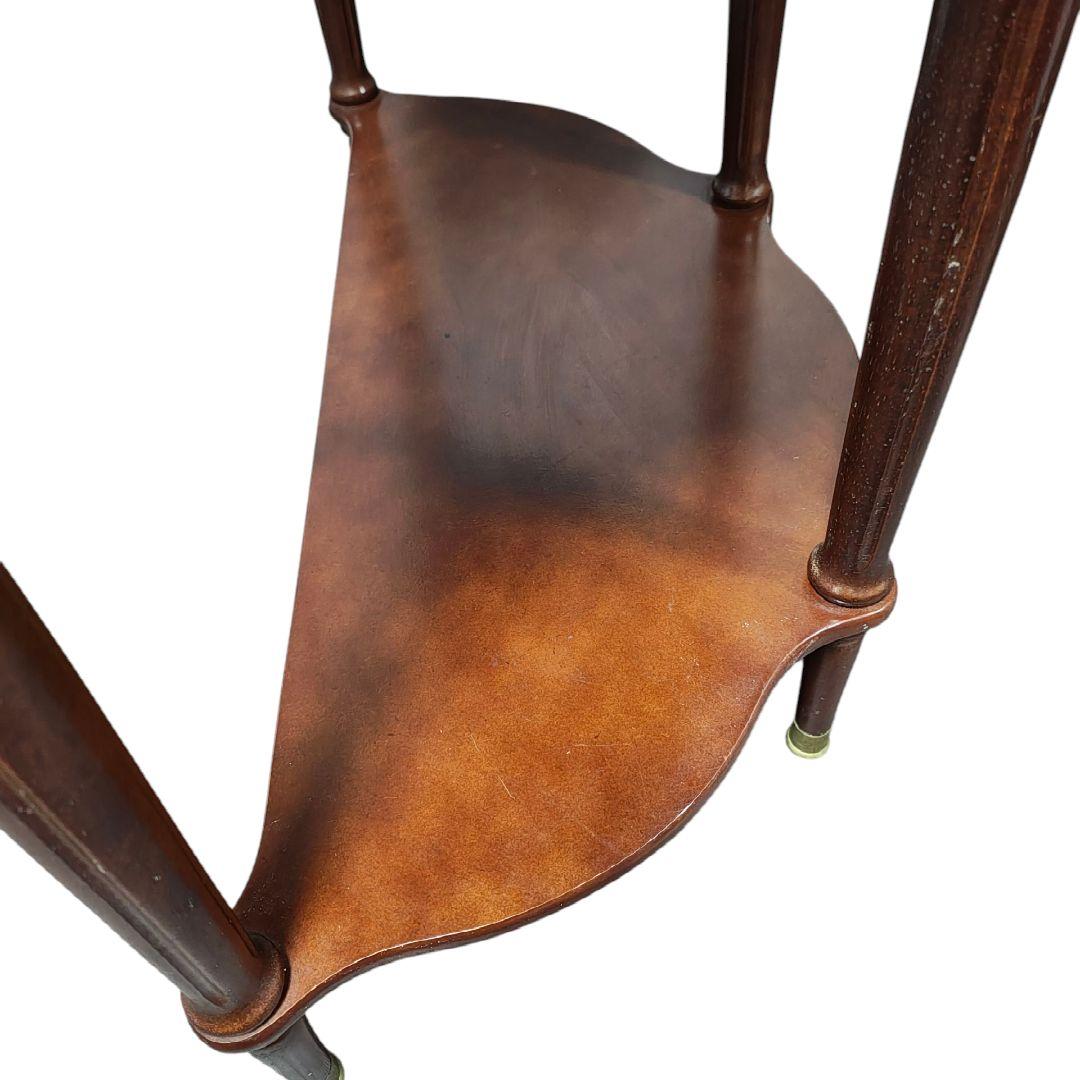 英国アンティーク コンソールテーブル/飾り台/花台/電話台 引き出し付き