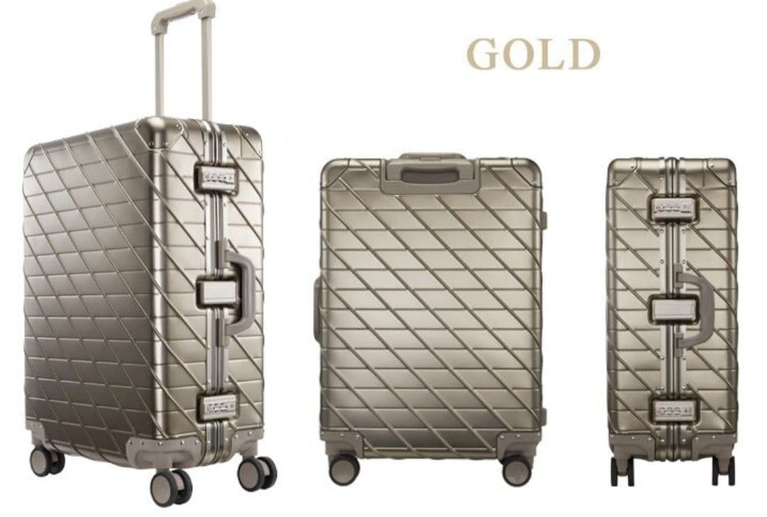 KAMEO 高級アルミスーツケース キャリーケース【新品・未使用】 ゴールド