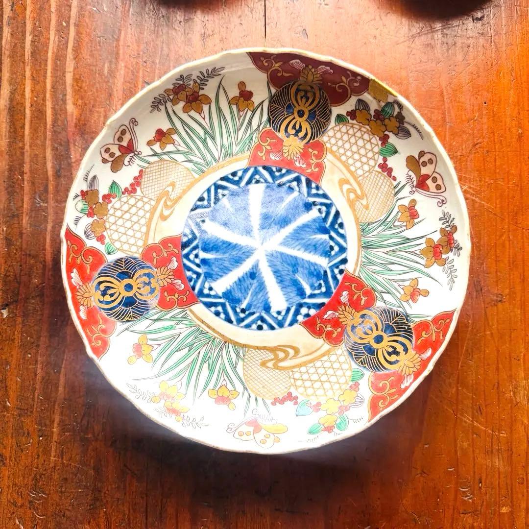 骨董皿　古伊万里　大聖寺伊万里　平皿　飾皿　おもてなし皿