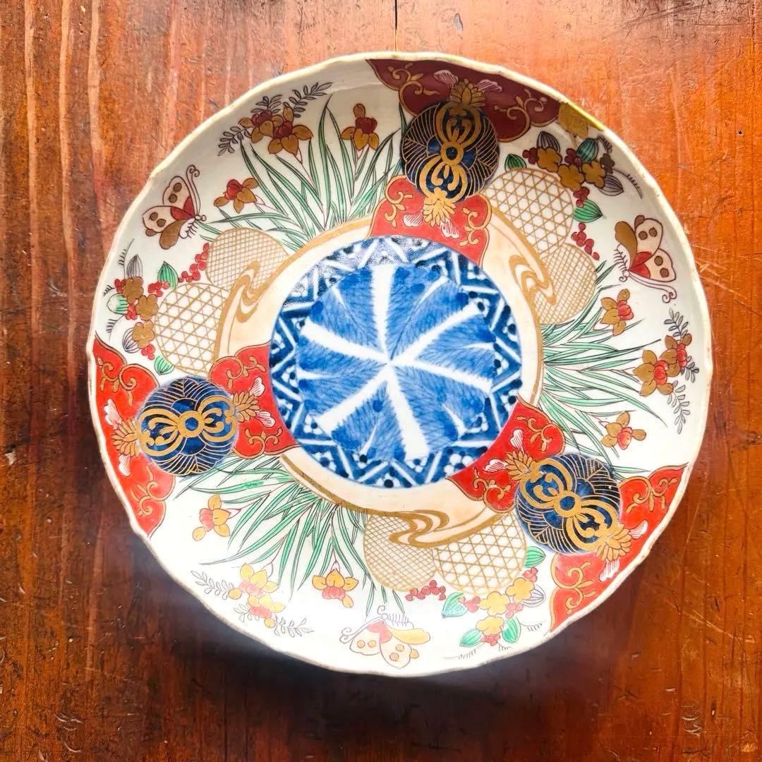 骨董皿　古伊万里　大聖寺伊万里　平皿　飾皿　おもてなし皿