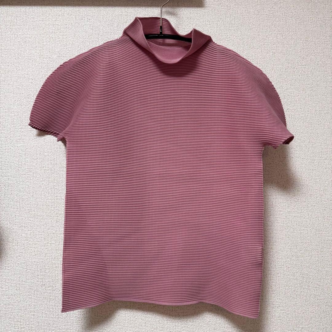 me ISSEY MIYAKE ボックスプリーツカットソー ピンク