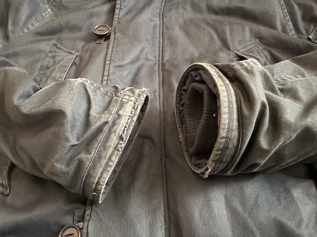 OLD supreme N3B ファー付きミリタリージャケット ネイビー L