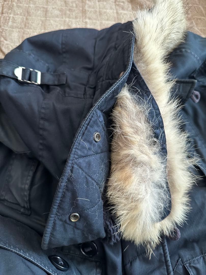 OLD supreme N3B ファー付きミリタリージャケット ネイビー L