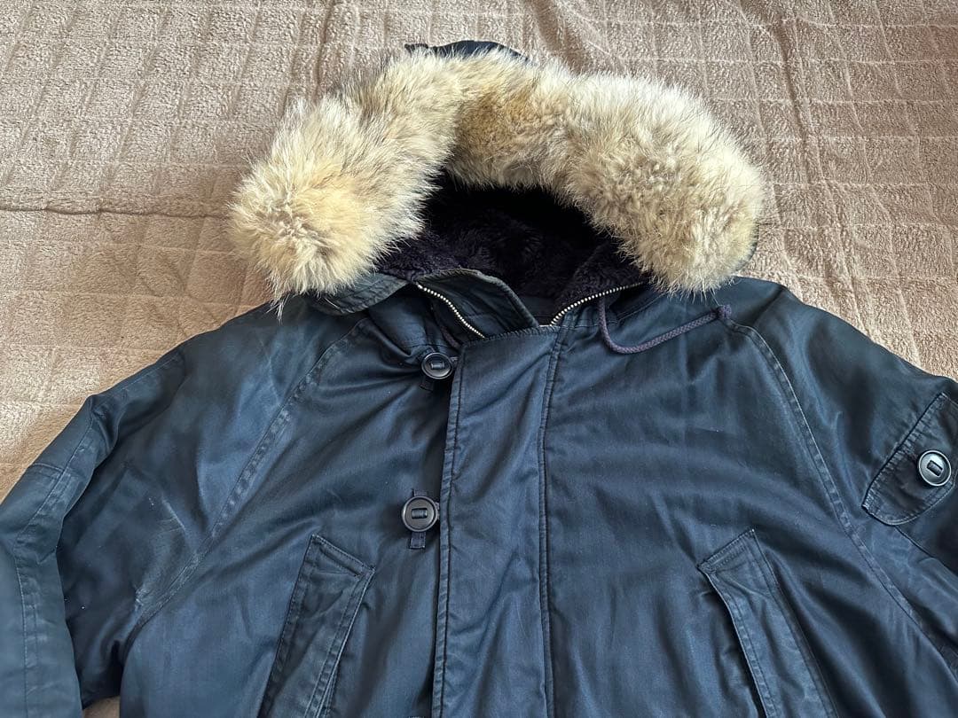 OLD supreme N3B ファー付きミリタリージャケット ネイビー L