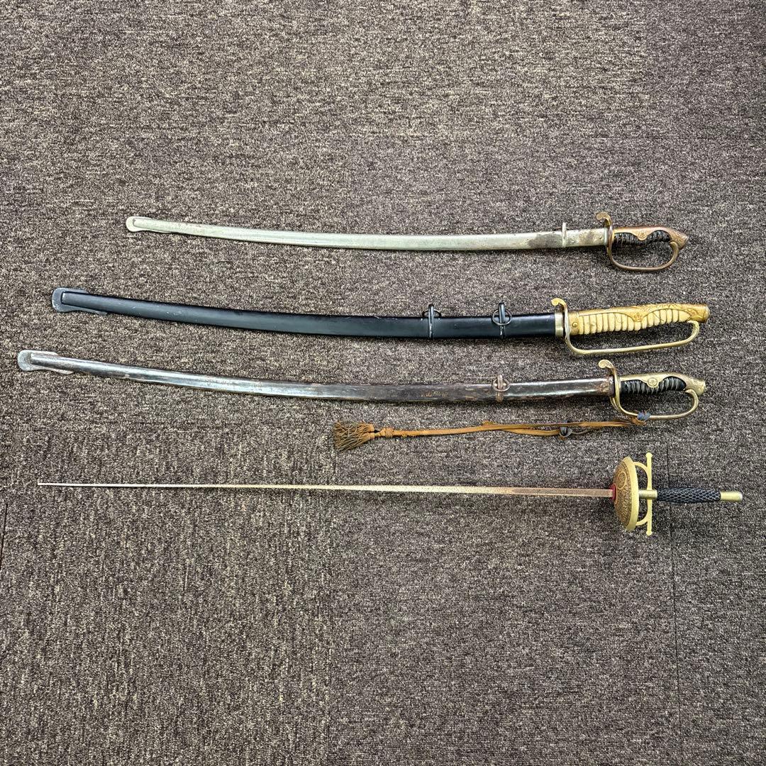 日本軍 軍刀 拵え 模造刀 サーベル 4点まとめ売り