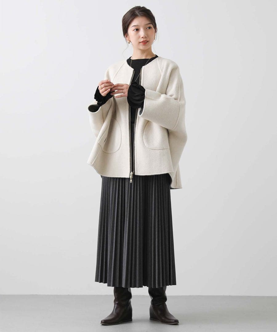 【Risley】リズレー ウール リバーシブルポンチョ