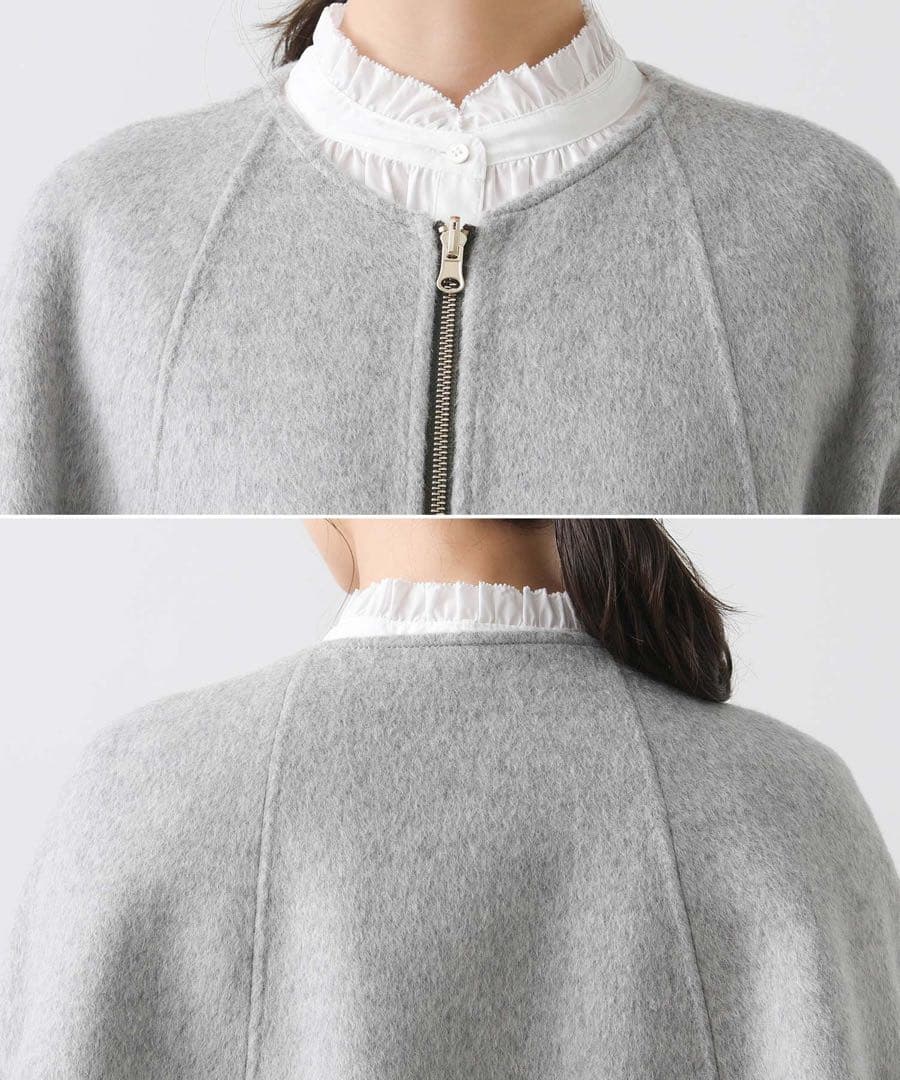 【Risley】リズレー ウール リバーシブルポンチョ