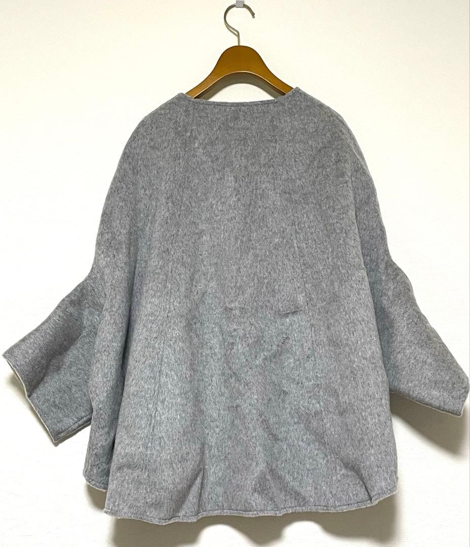 【Risley】リズレー ウール リバーシブルポンチョ