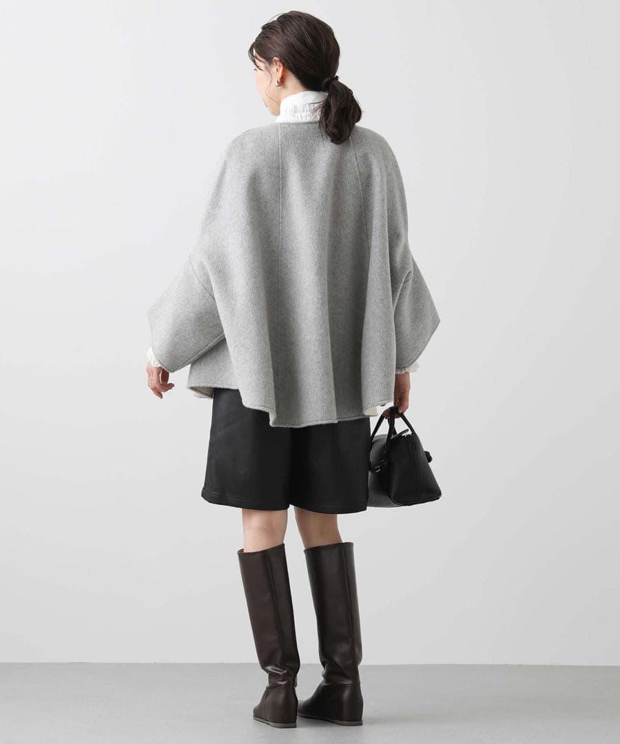 【Risley】リズレー ウール リバーシブルポンチョ