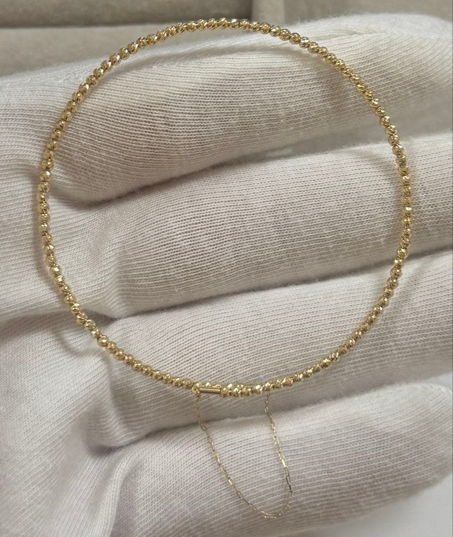 Xoxo　K18バングル　18金　ミラーボール　ブレスレット　キラキラ