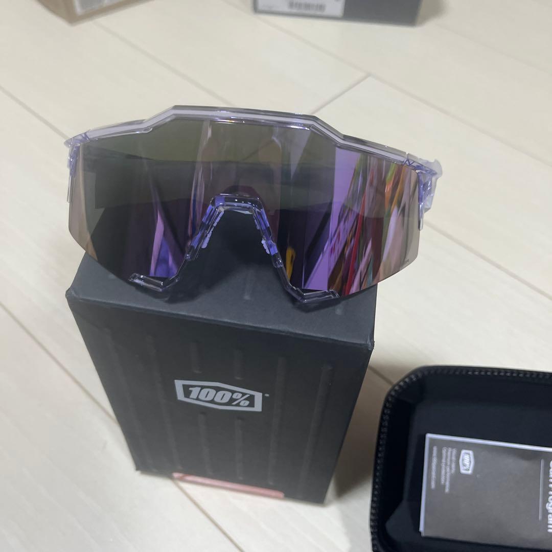 【新品未使用】100% 紫色ゴーグル ケース付き　野球等のスポーツに最適