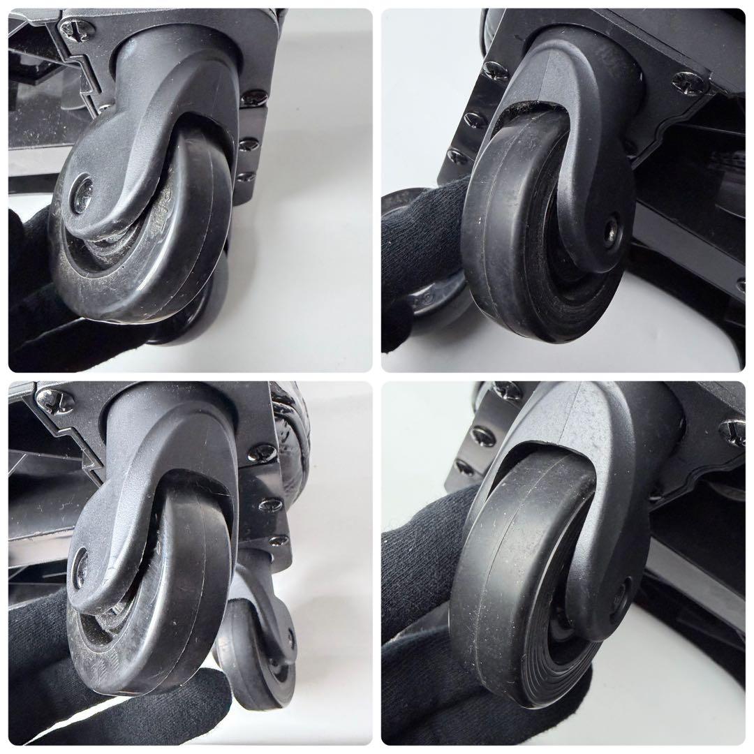 【美品】スワニー　エマイロ　エナメル　ショッピングカート　ストッパー付　４輪