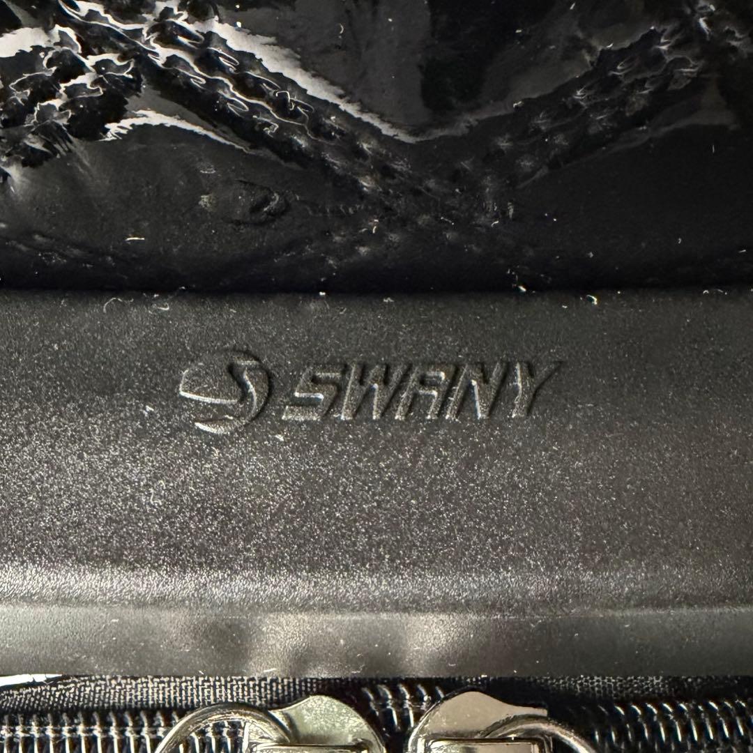 【美品】スワニー　エマイロ　エナメル　ショッピングカート　ストッパー付　４輪