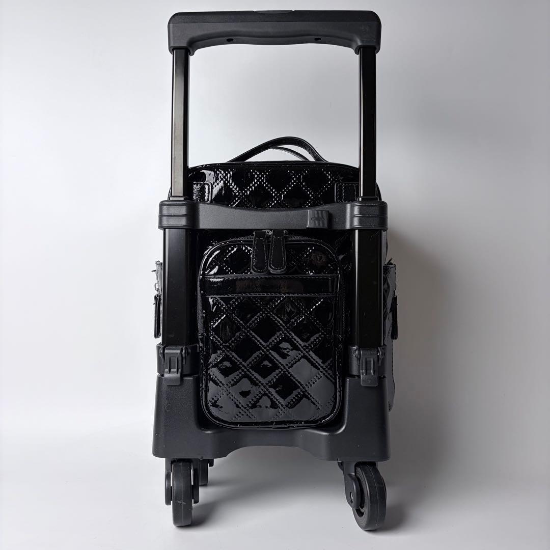 【美品】スワニー　エマイロ　エナメル　ショッピングカート　ストッパー付　４輪