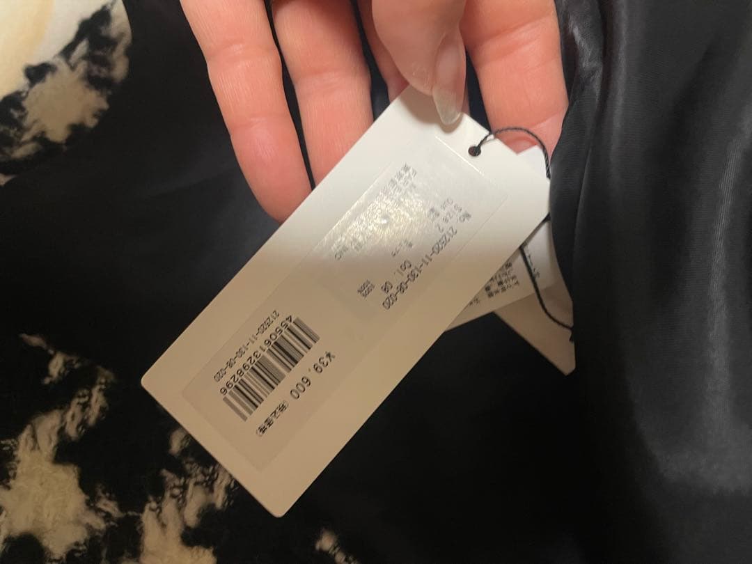 LOULOU WILLOUGHBYロービング千鳥タックミニスカート　ホワイト