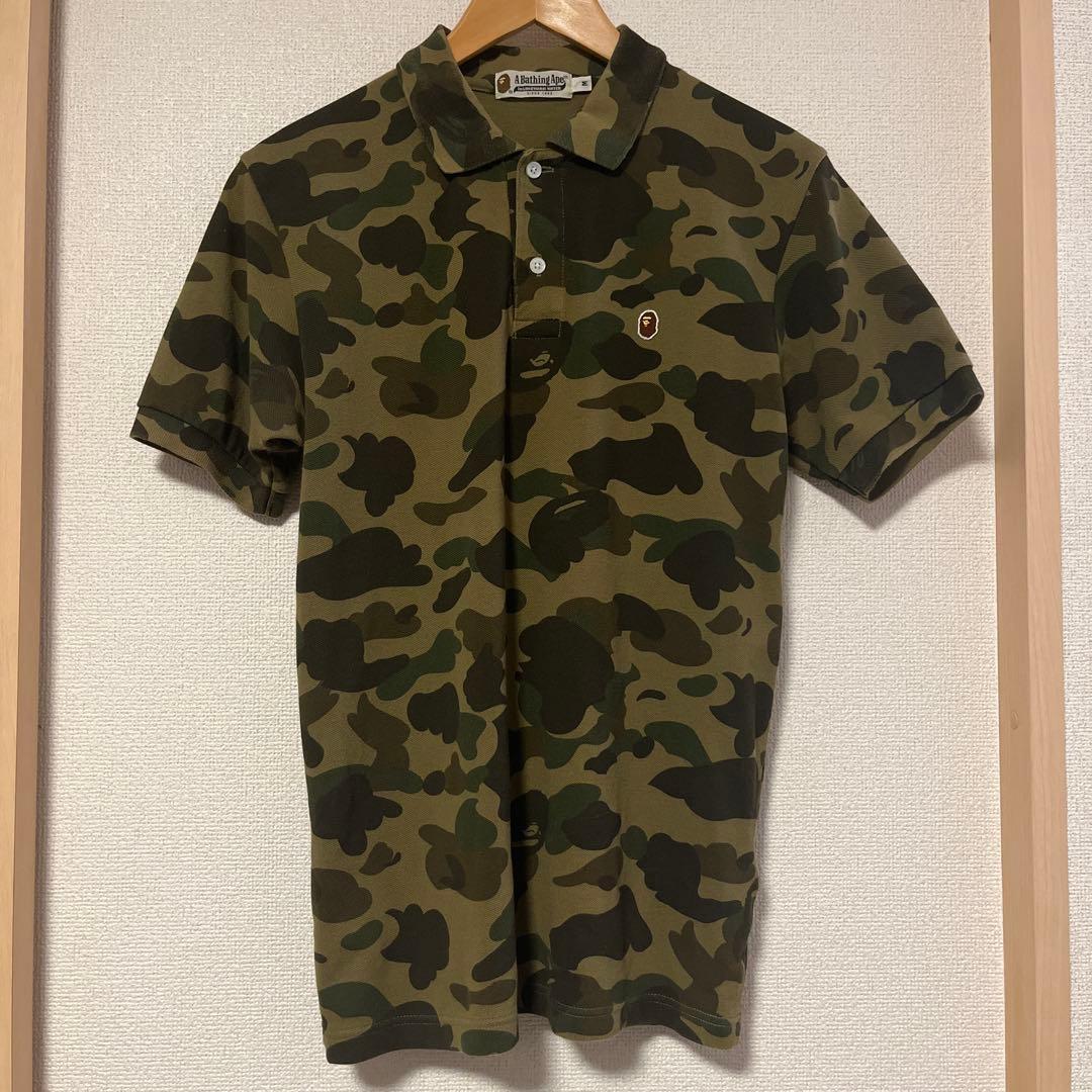 A Bathing Ape 迷彩柄ポロシャツ M