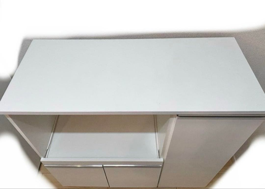 【送料込み】ニトリ レンジ台 RE9090 食器棚 キッチン収納 ホワイト幅90