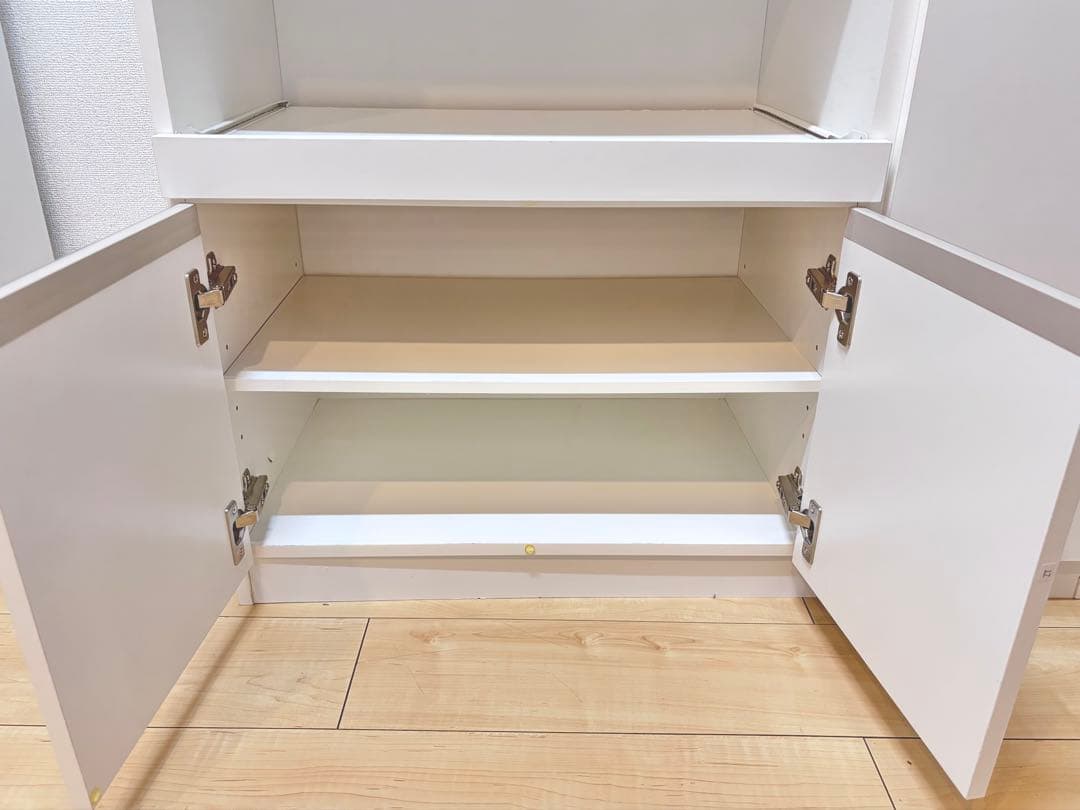 【送料込み】ニトリ レンジ台 RE9090 食器棚 キッチン収納 ホワイト幅90