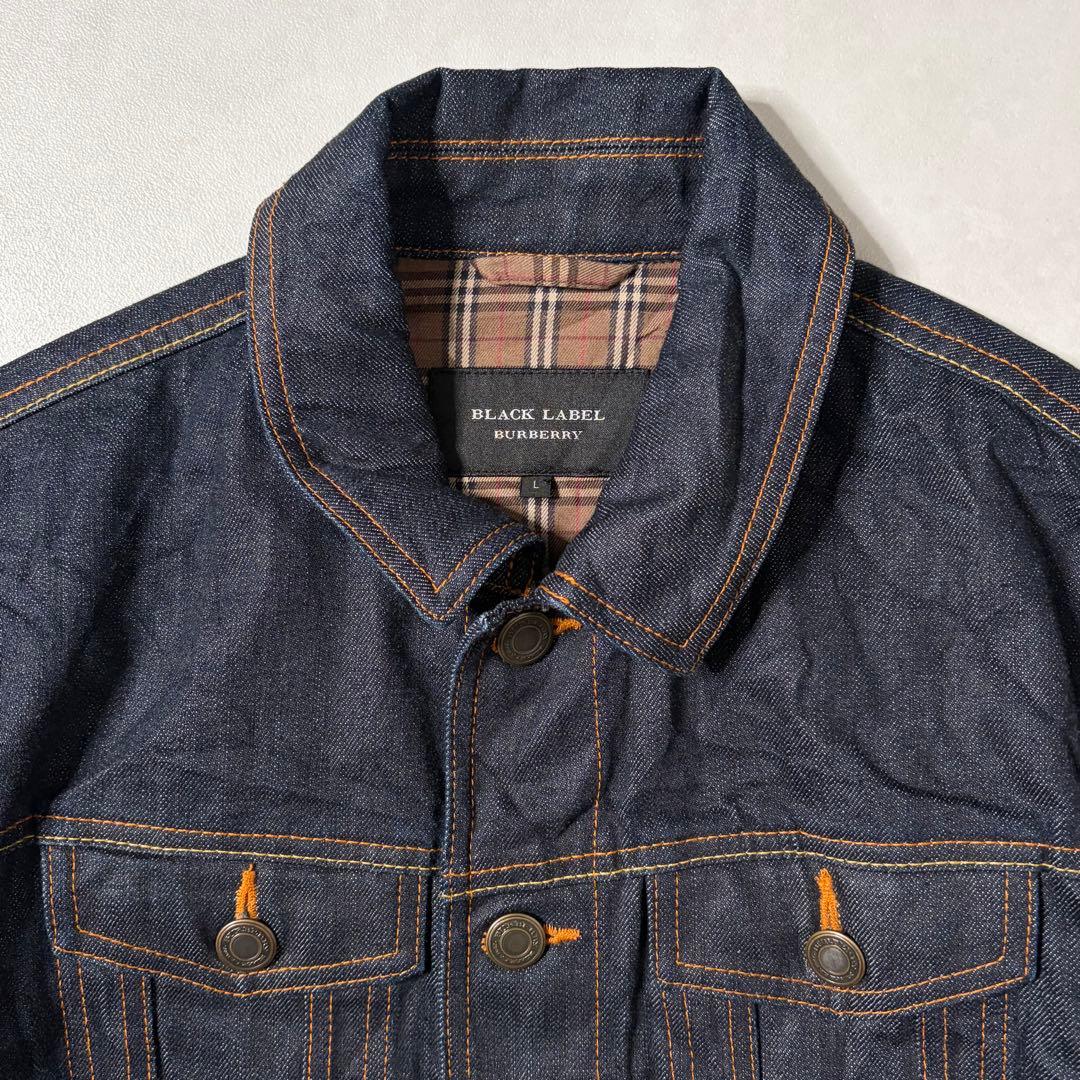 【美品】BURBERRY BLACKLABEL デニムジャケット 国産 濃紺 L