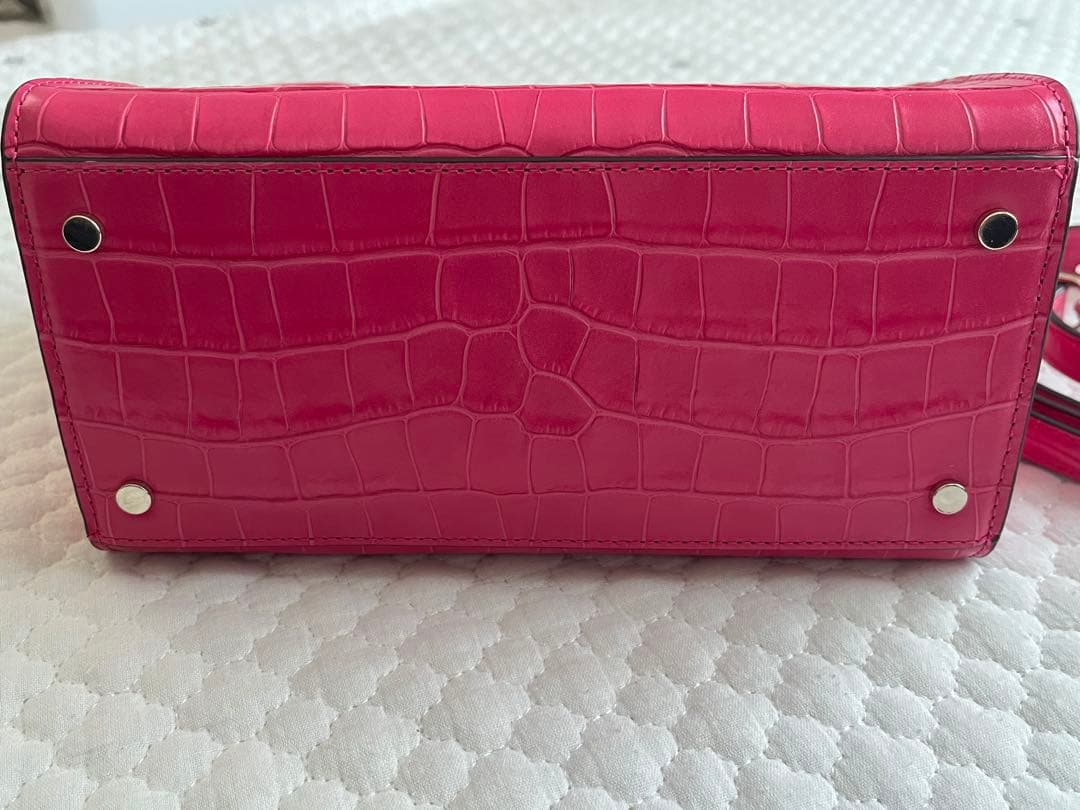 【値下げしました】kate spade クロコダイル風ショルダーバッグピンク