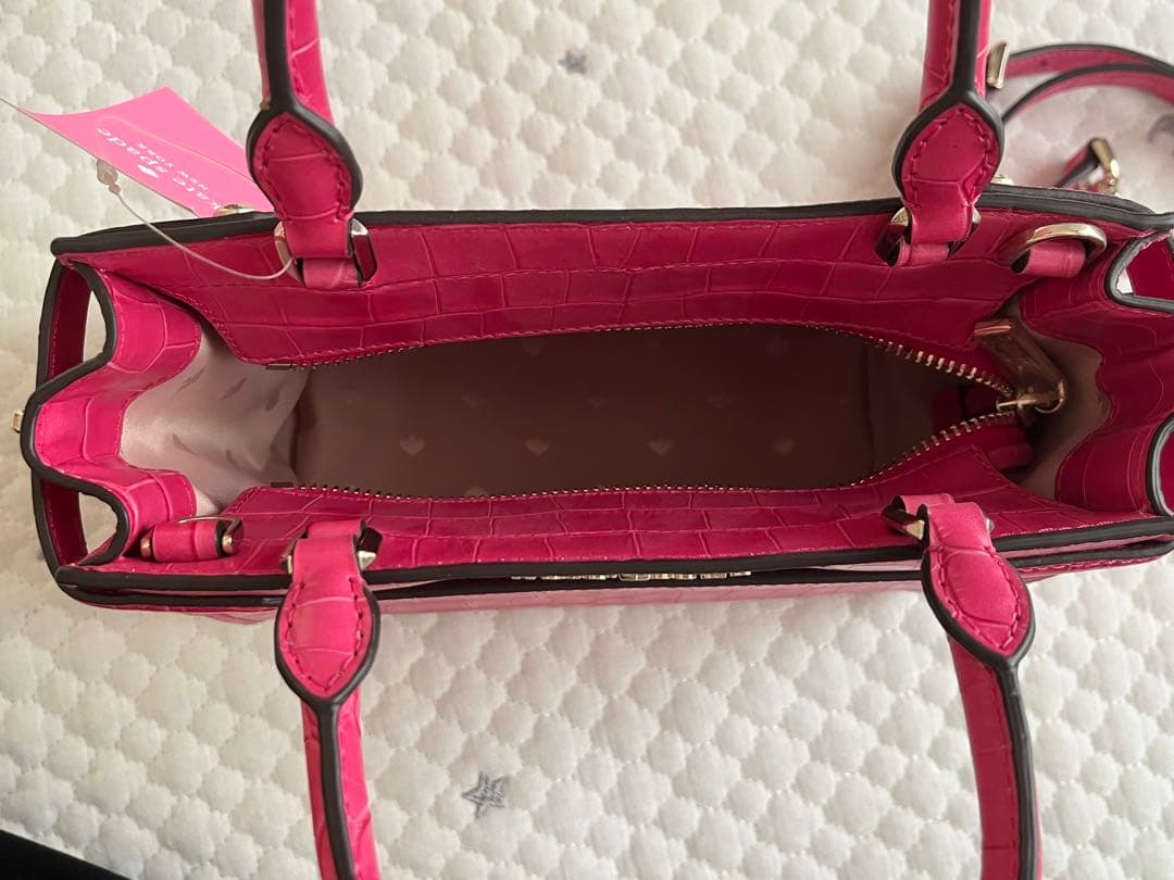 【値下げしました】kate spade クロコダイル風ショルダーバッグピンク