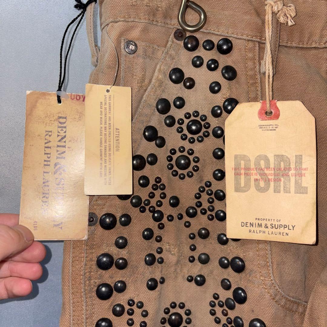 【新品】タグ付き ラルフローレン スタッズ ペインターパンツ ダブルニー