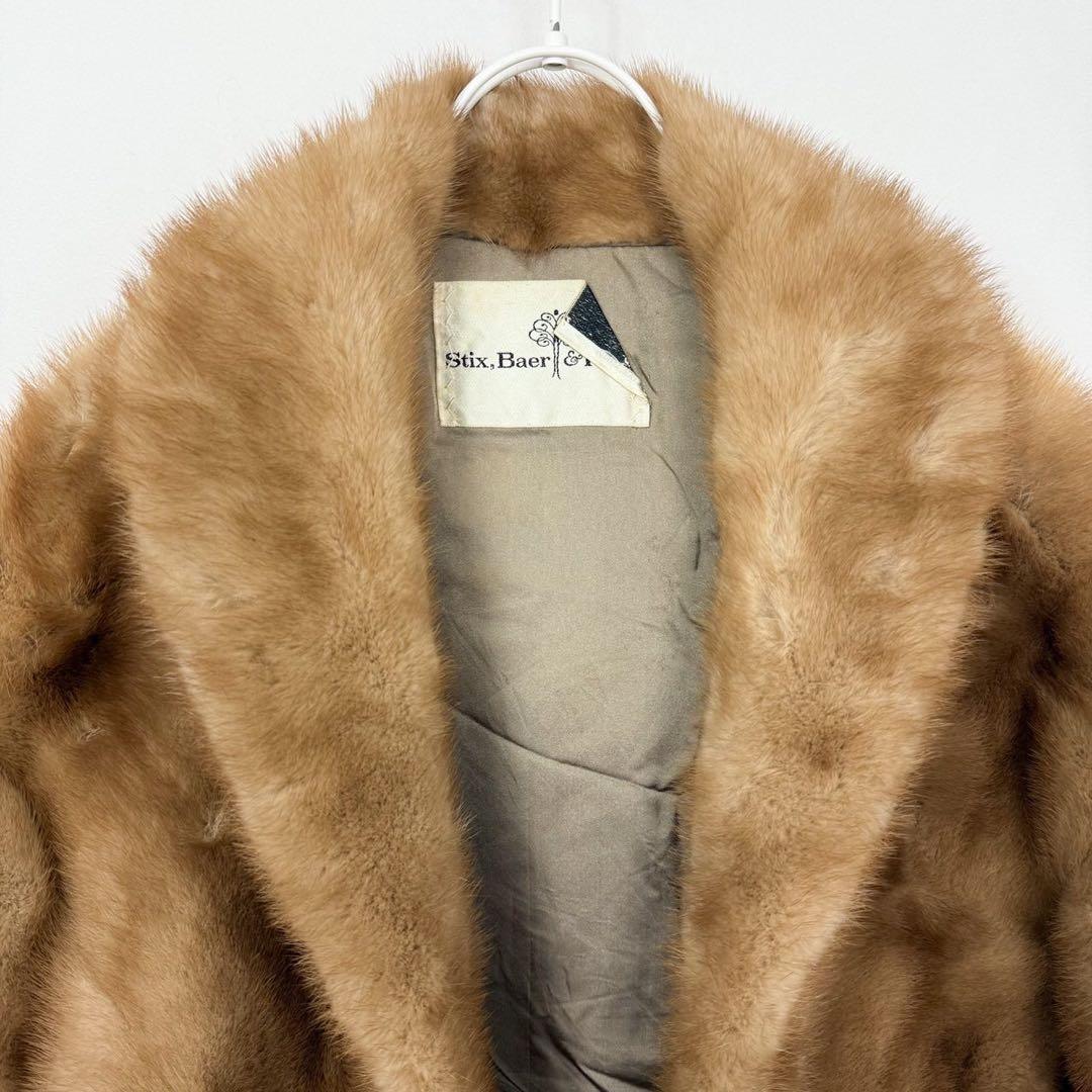 ヴィンテージ 毛皮 ミンクファー リアルファー ケープコート 羽織り S737