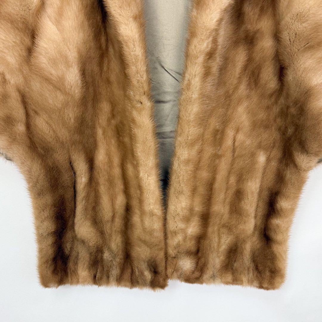 ヴィンテージ 毛皮 ミンクファー リアルファー ケープコート 羽織り S737