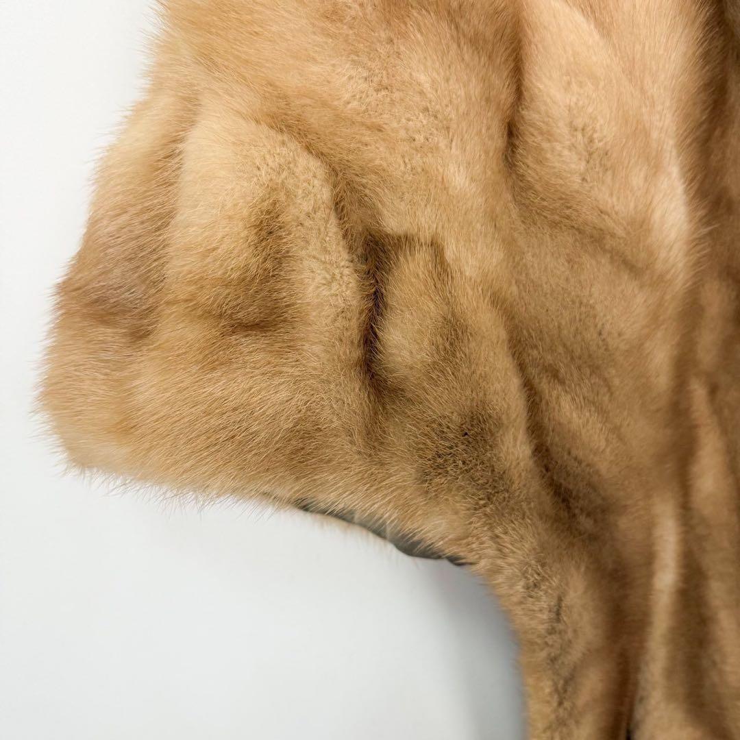 ヴィンテージ 毛皮 ミンクファー リアルファー ケープコート 羽織り S737