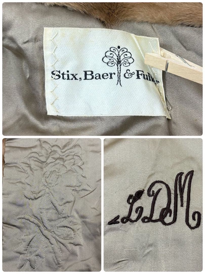 ヴィンテージ 毛皮 ミンクファー リアルファー ケープコート 羽織り S737