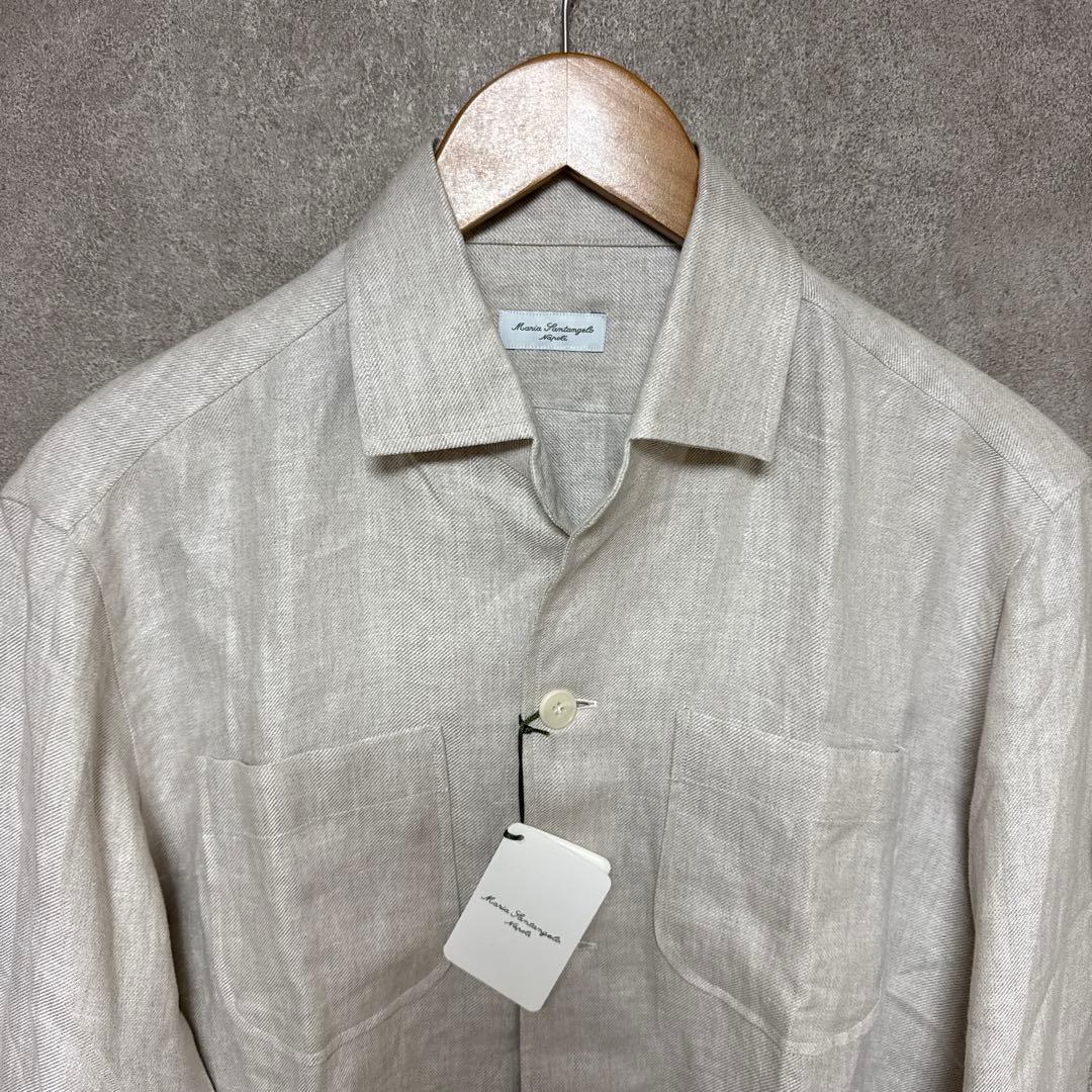 新品★マリアサンタンジェロ★麻100%★サファリシャツジャケット★イタリア製