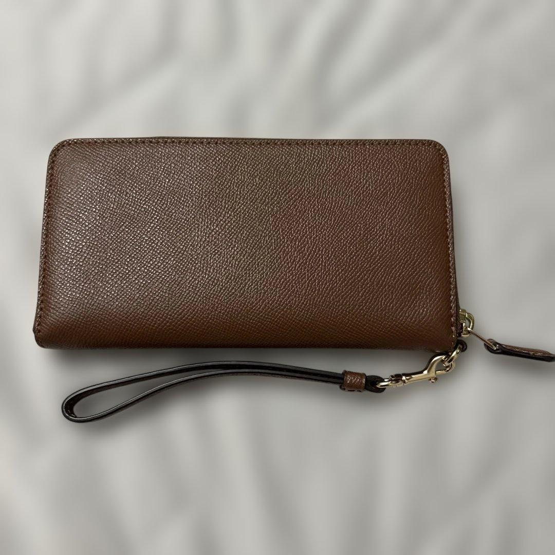 coach シグネチャー×レザー茶色