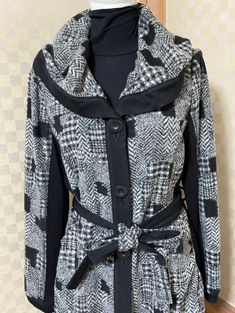 エイココンドウ　E'-clatウールロングコート　ベルト付き