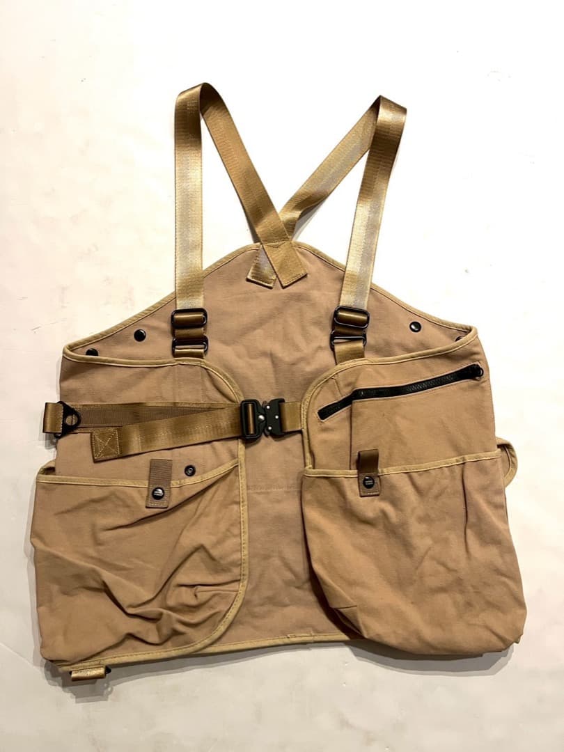 廃盤 デバイスワークス 親子 キャンプベスト ベージュセット